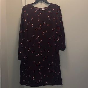 Old Navy Burgundy Flowered Dress